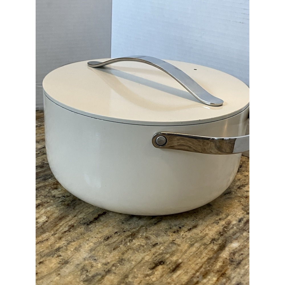 Caraway  home 6.5qt nonstick ceramic dutch oven Cream. Read Description Sell
